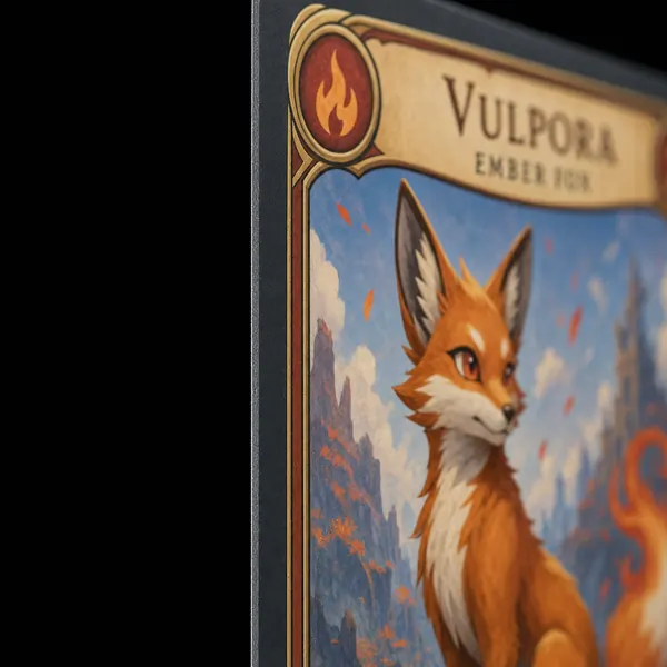 Reference: left edge of card in sharp macro focus