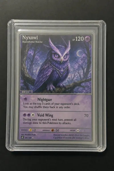 Bad example: card inside a plastic sleeve and toploader