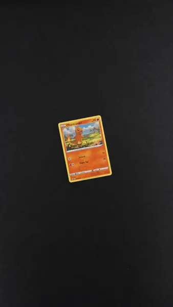 Bad example: card tilted and too small in the frame